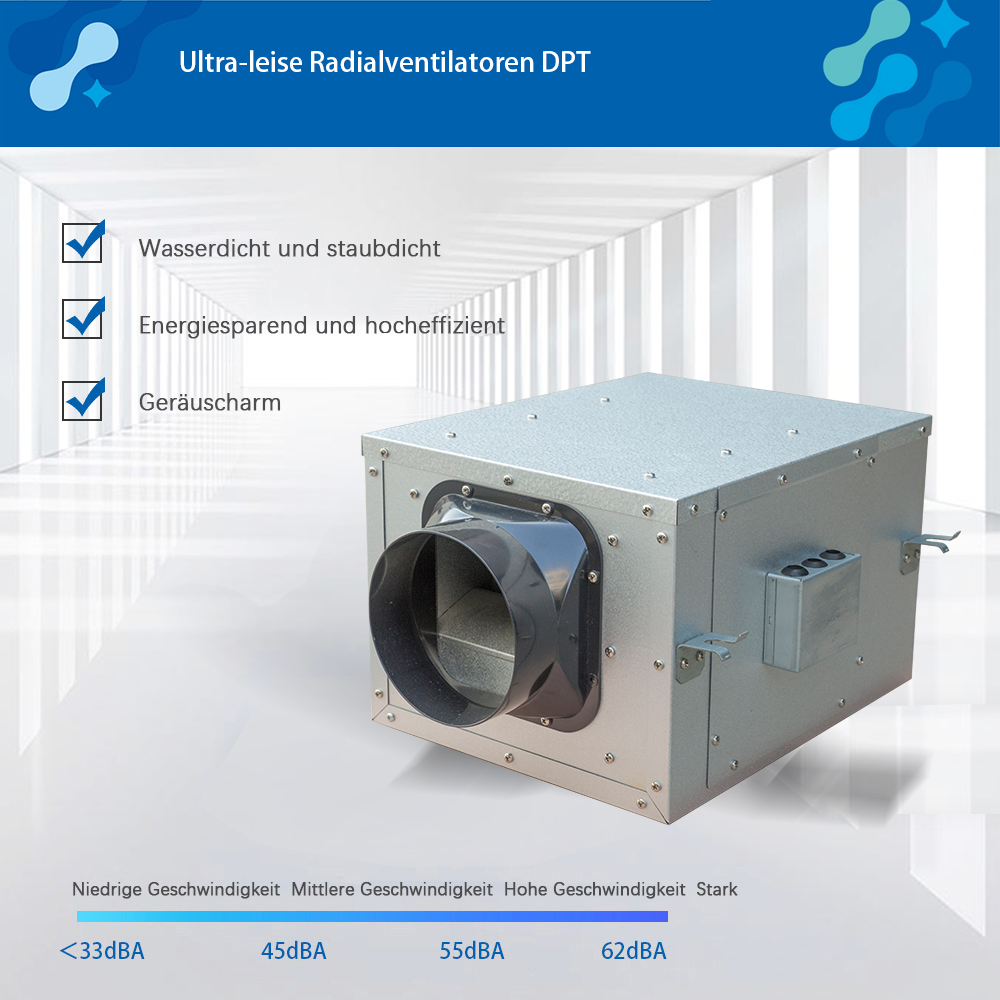 Ultra-leise Radialventilatoren DPT